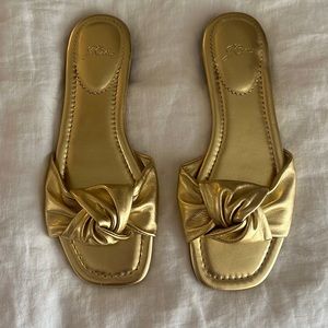 Crew Gold Knot Flat Sandals